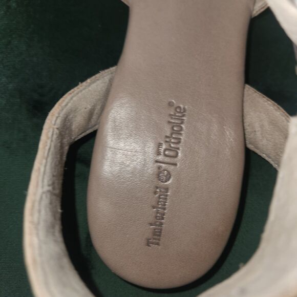 Timberland Ortholite Sandals Womens Size 8.5 Walking Perforate Suede Ankle Strap - Picture 2 of 5